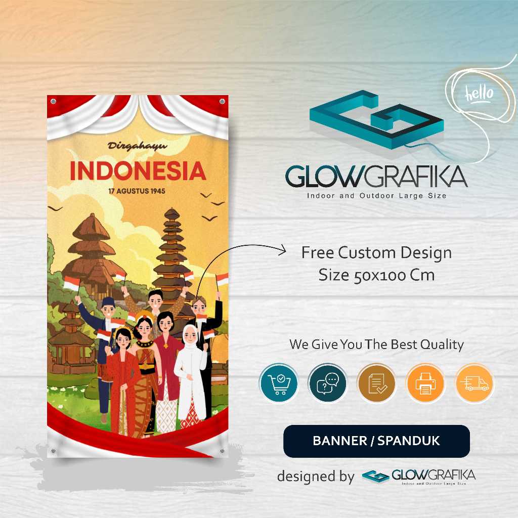 Cetk Spanduk Baner Dirgahayu Indonesia