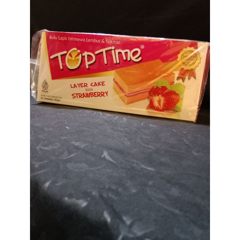 

HARGA GROSIRRR!! TOP TIME Layer Cake Rasa Strawberry 8gr isi 24 pcs