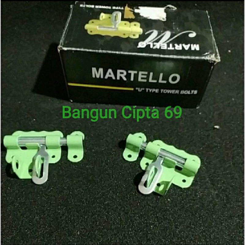 grendel gembok pintu / gtk  2"/grendel+gantung gembok