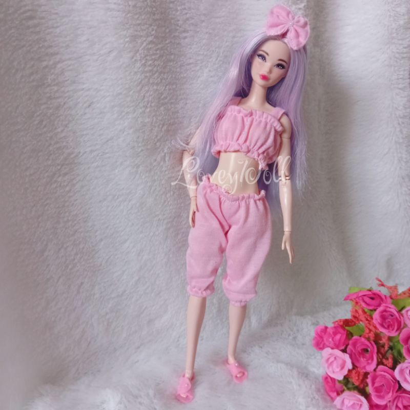 LoveyDoll Baju Boneka Barbie Yuna Doll Kawai Set