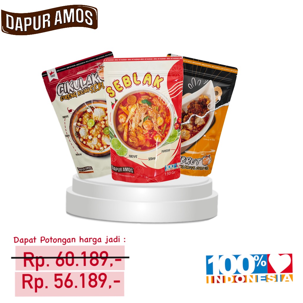 PAKET BUNDLING NGENYANGIN - Seblak, Cikulak & Cibrut Dapur Amos