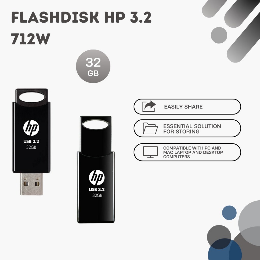 Flashdisk HP 32GB 3.2 712B Penyimpanan HP 32GB Flashdisk 32GB HP 3.2 712B