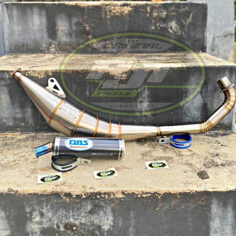 Knalpot Satria 2 Tak DBS Carbon Stainless Fullsystem PNP