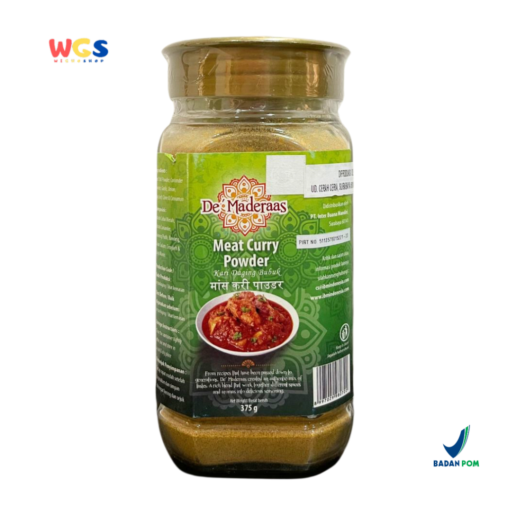 

De Maderaas Meat Curry Powder 375g - Bubuk Kari Daging
