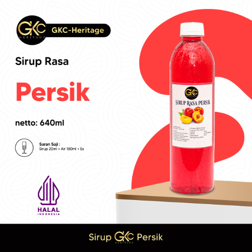 

Sirup GKC Minuman Rasa Peach 640ml Syrup Drink Peach flavor