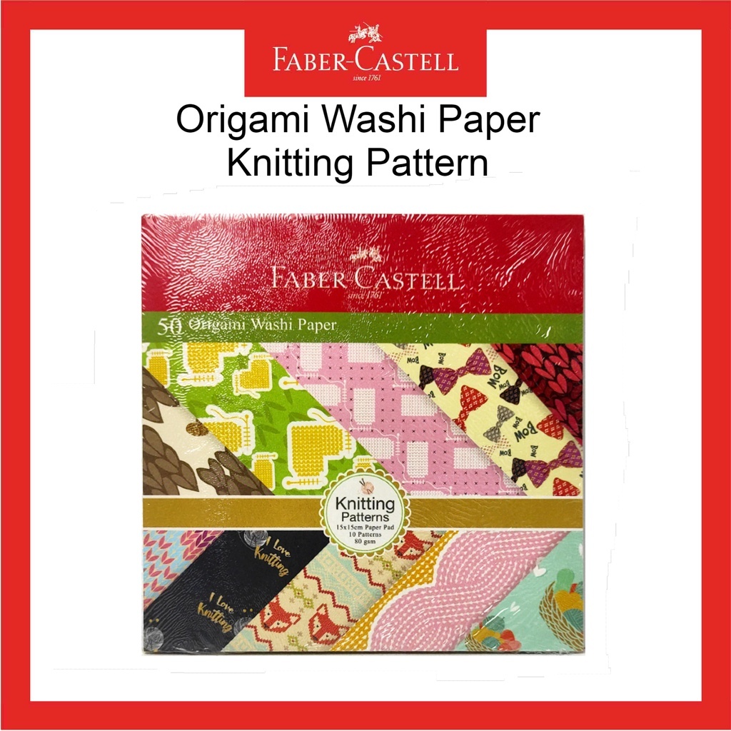 

Faber Castell Origami 15x15cm Knitting Patterns / Animal Series
