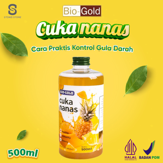 

Bio Gold - Cuka Nanas Fermentasi Alami : Solusi Alami untuk Turunkan Gula Darah,100% Pure 500 ml