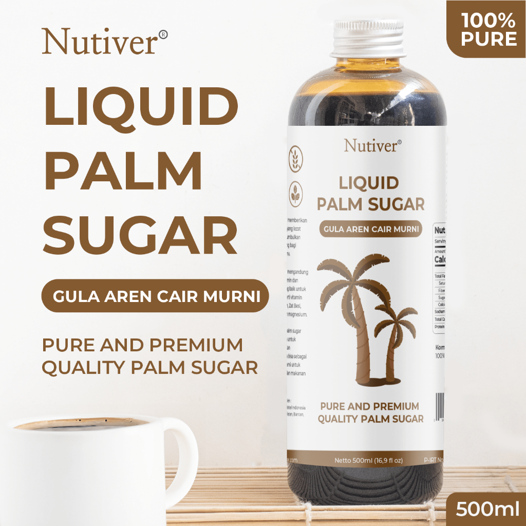 

NUTIVER | LIQUID PALM SUGAR 500ML | GULA AREN CAIR ORGANIK | LIQUID BROWN SUGAR ASLI | 100% GULA NIRA AREN | LIQUID PALM