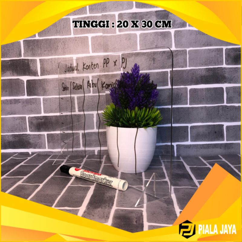 

[COD] PAPAN TULIS BAHAN AKRILIK FREE SPIDOL | ACRYLIC NOTE | PAPAN TULIS AKRILIK UKURAN 20X30 | PLANNER BOARD | AKRILIK CATATAN MEJA ELEGAN CANTIK DAN MURAH