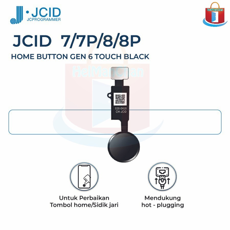 HOME BUTTON JC HOME-6-TOUCH BLACK FOR IPHONE 7/7P/8/8P ORIGINAL