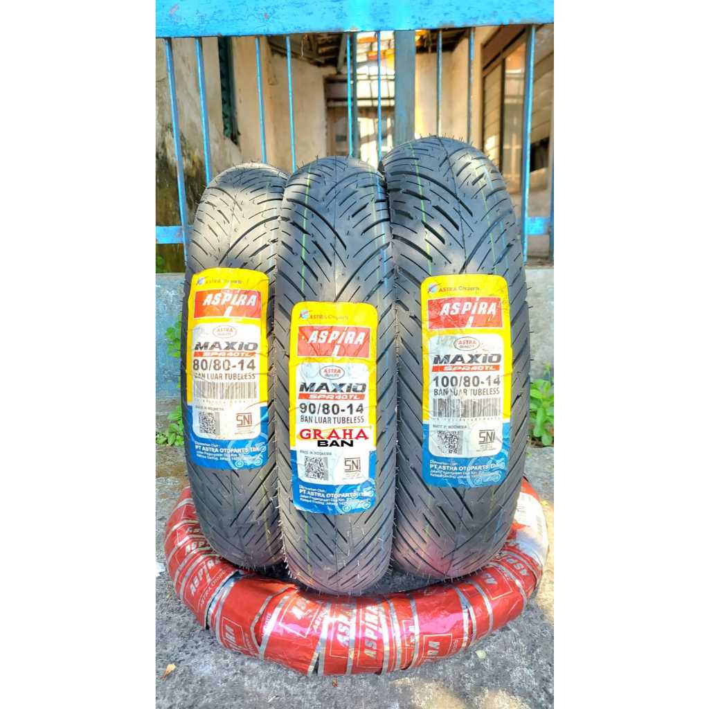 ban matic aspira tubles ban 80/80-14 ban 90/80-14 ban 100/80-14 ring 14 ban tubeles ban luar 80/80-1