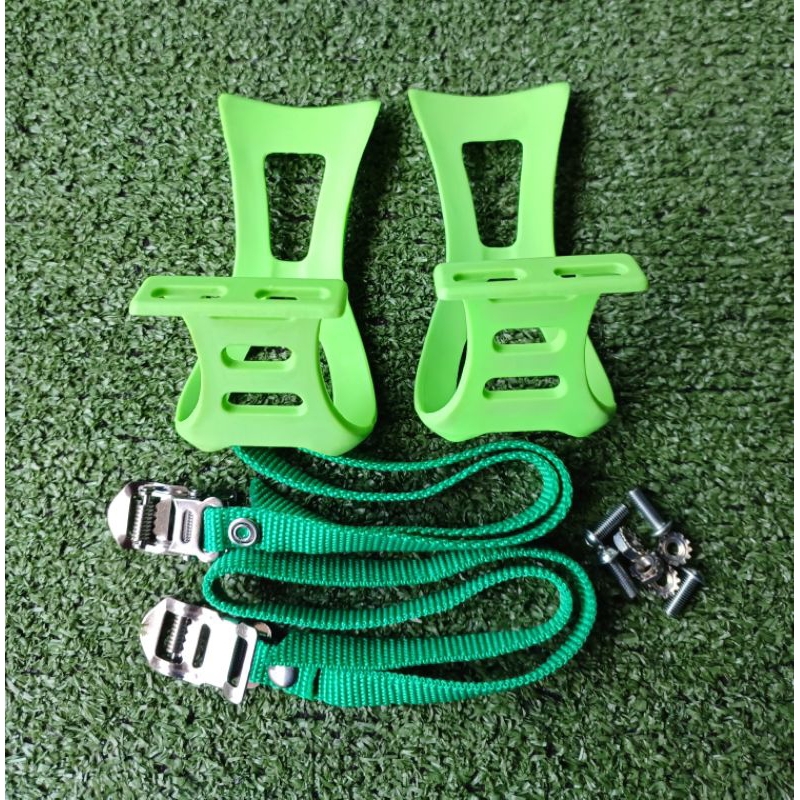 WELLGO Tali Pedal Sepeda Anti Slip Strap Toe Clip Green New