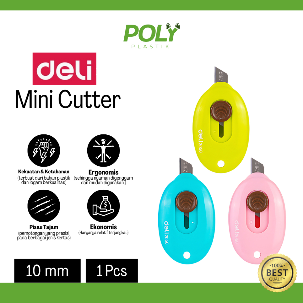 

Deli Mini Cutter / Pisau Kecil Portabel Lucu Membuka Paket Pisau Tajam SK5 E205
