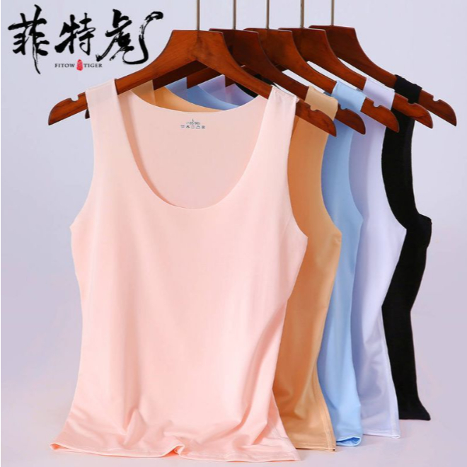Kaos Dalam Tank Top Singlet Wanita Ice Silk Cool Melar Panjang Atasan