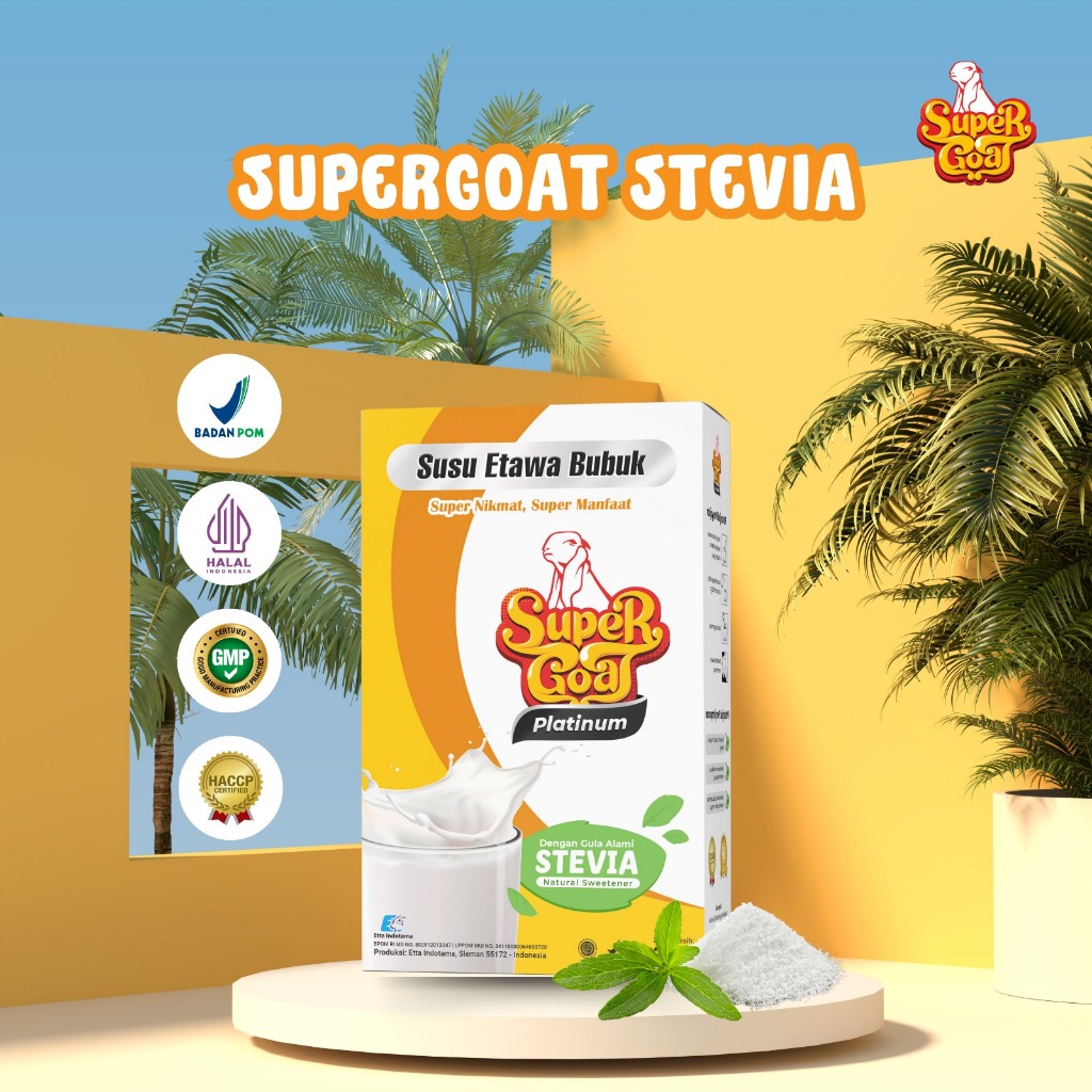 

Supergoat Platinum Minuman Susu UHT Premium Untuk Diabetes 1 Box Dengan Gula Stevia