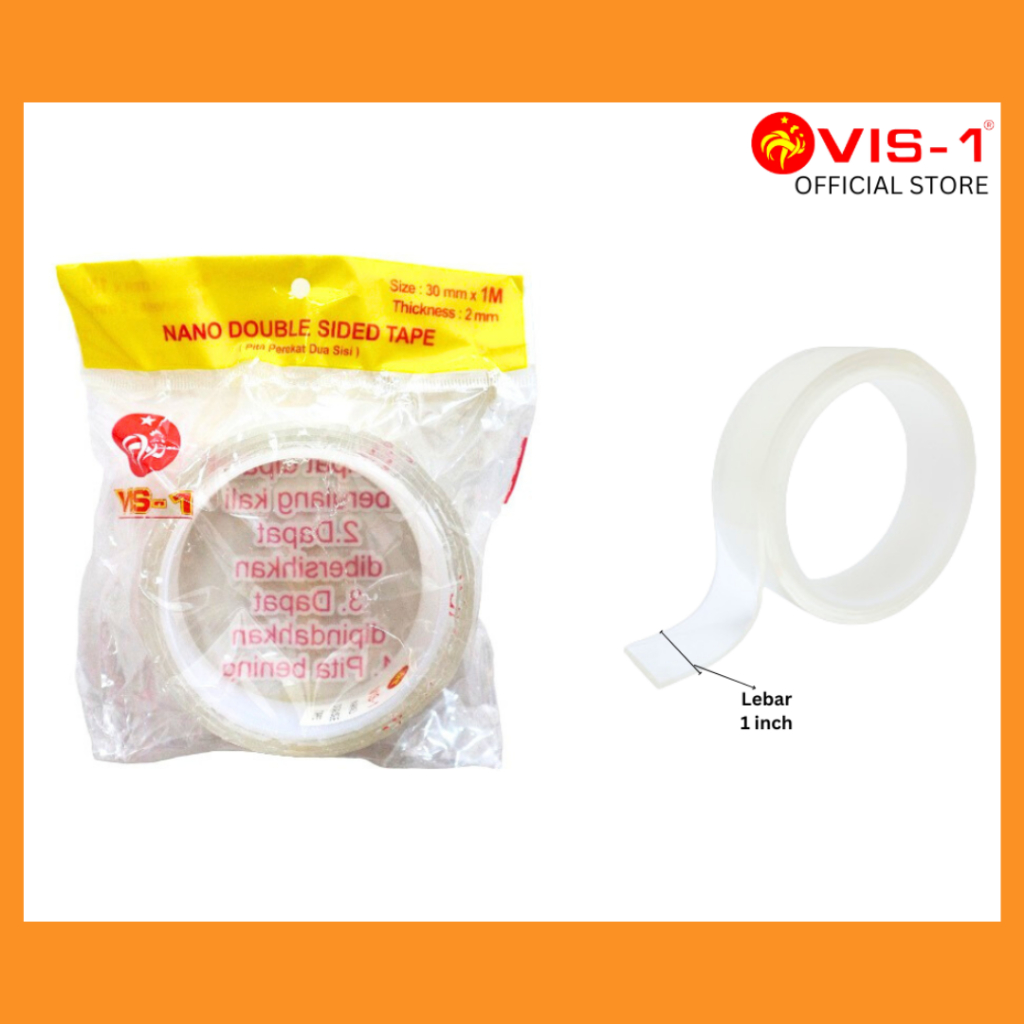 

VIS-1 Isolasi bening nano tape 1 inchi