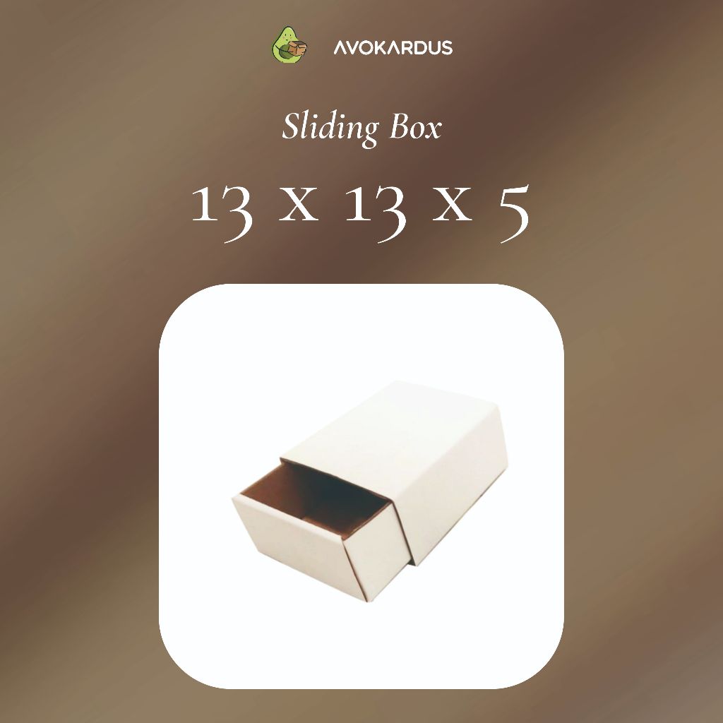 

Kardus Corrugated Die Cut 13x13x5 Sliding box