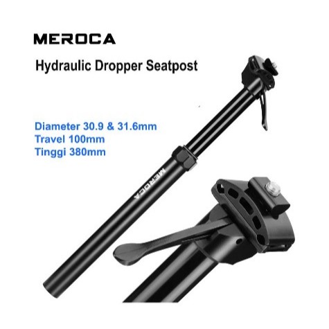 Meroca Dropper Seatpost Hidrolik Sepeda Model Tuas Manual Travel 100mm