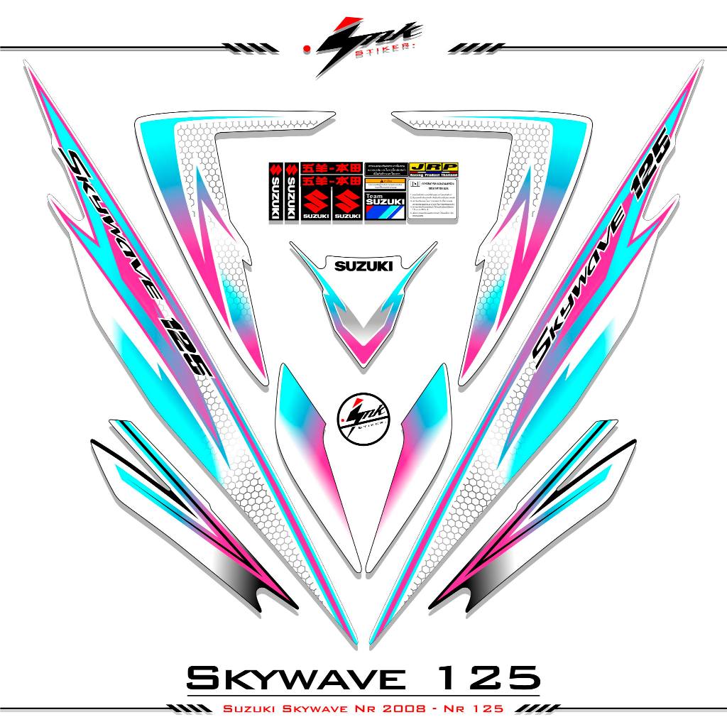 Striping Suzuki Skywave 125 2008 2009 List Variasi Stiker Skywave Nr125 Sticker Suzuki Skywave Ink 7