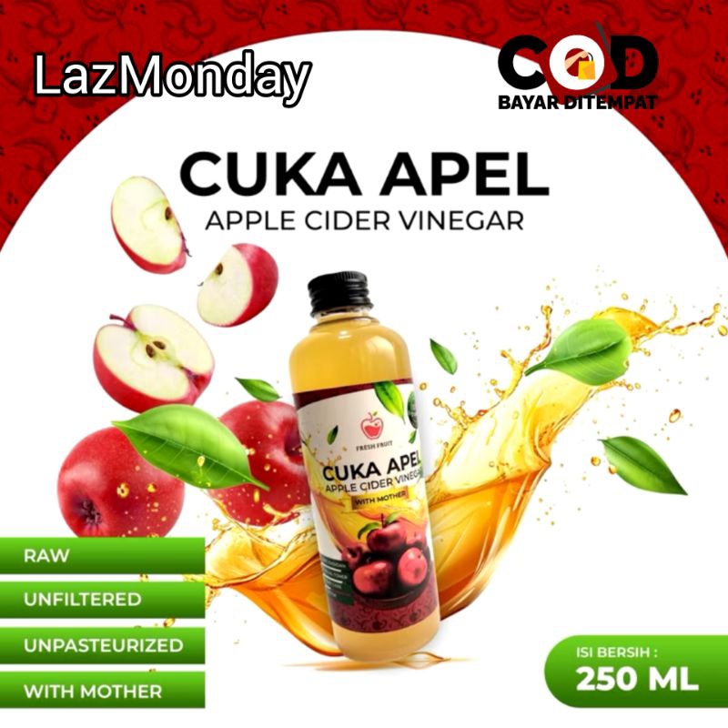 

BISA COD! CUKA APEL PREMIUM 250ML, 500ML & 1000ML WITH THE MOTHER - CUKA APEL ORIGINAL - APPLE CIDER VINEGAR - DIET DETOKS - CUKA APEL MURNI