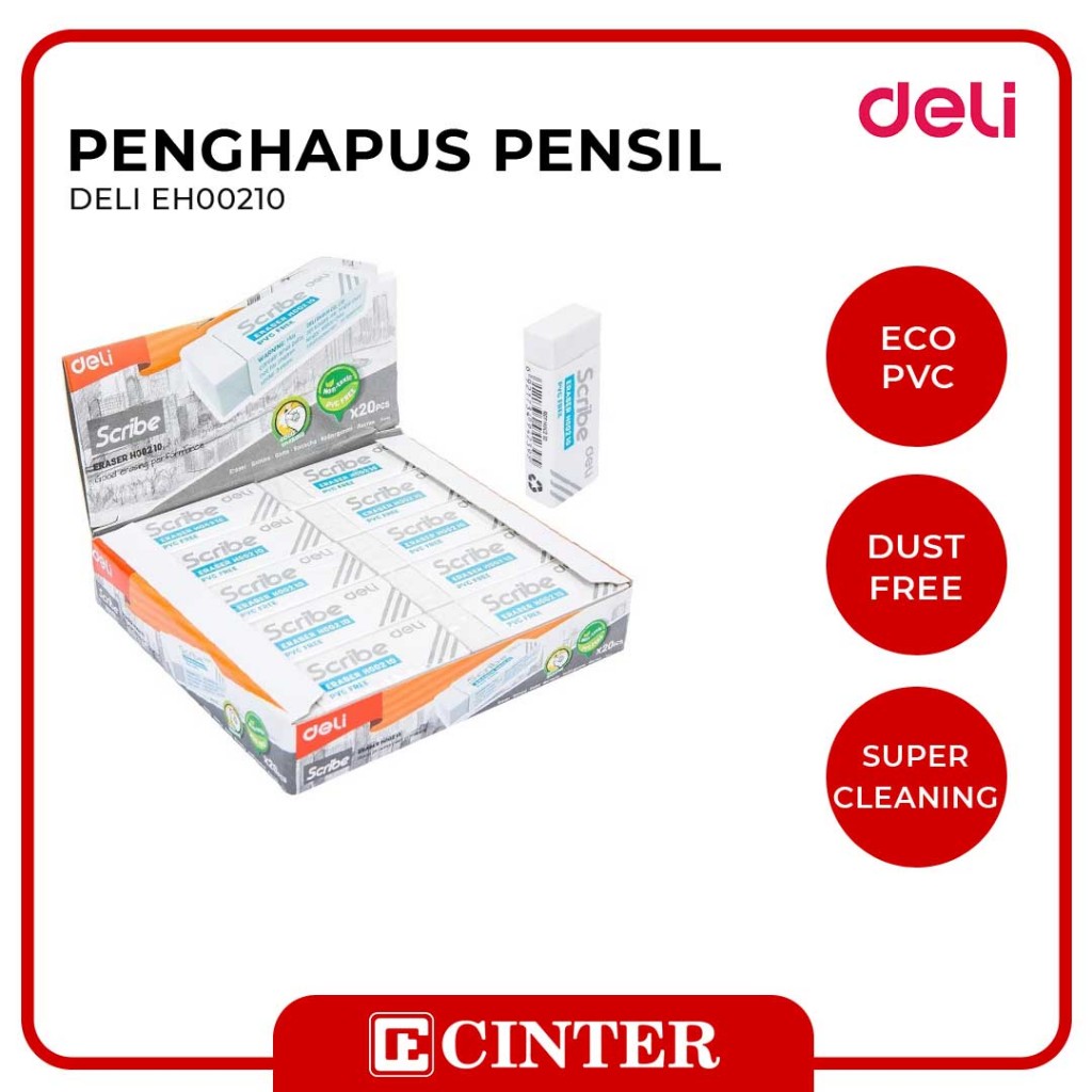 

DELI - PENGHAPUS PENSIL PUTIH BEBAS PVC / ERASER EH00210