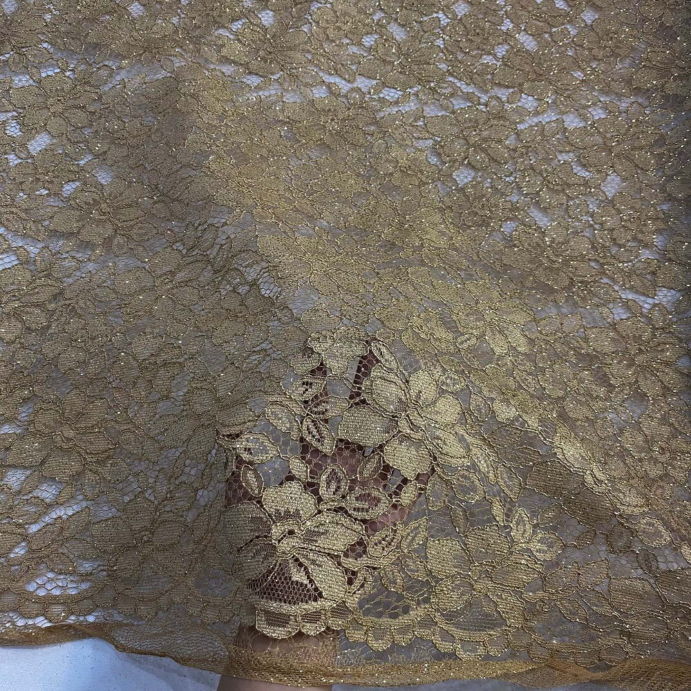 Kain Brokat Brocade Glitter Fancy Lace Bunga Timbul 3d Payet Premium Mewah Meteran Kebaya