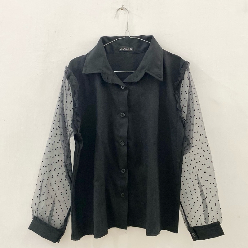 PRELOVED Blouse Kemeja Lengan Organza Brand Ladela.id