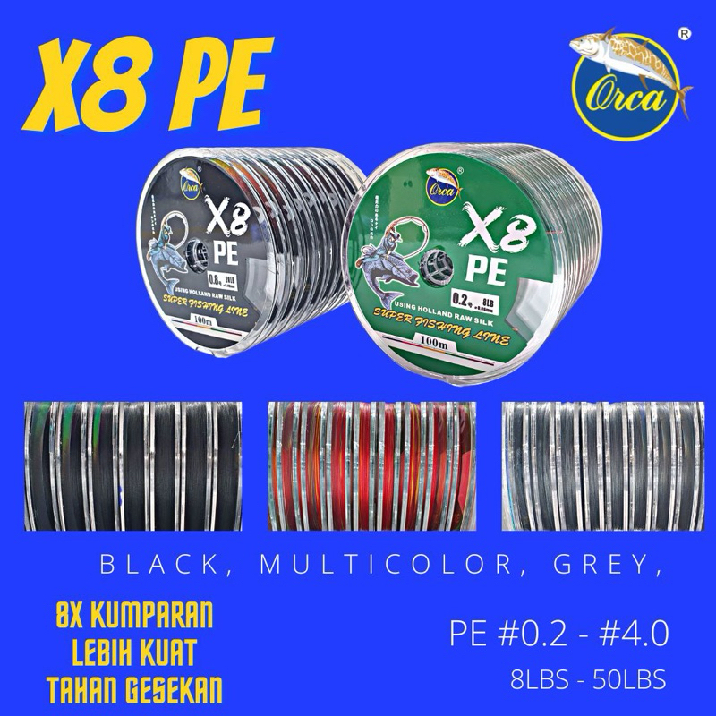 Senar PE Orca X8 Multi Color