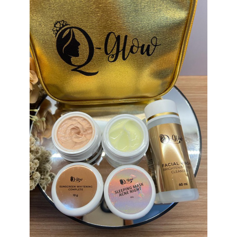 PROMO PAKET LENGKAP Q GLOW SKINCARE ORIGINAL GLOW/ACNE Q GLOW SKINCARE