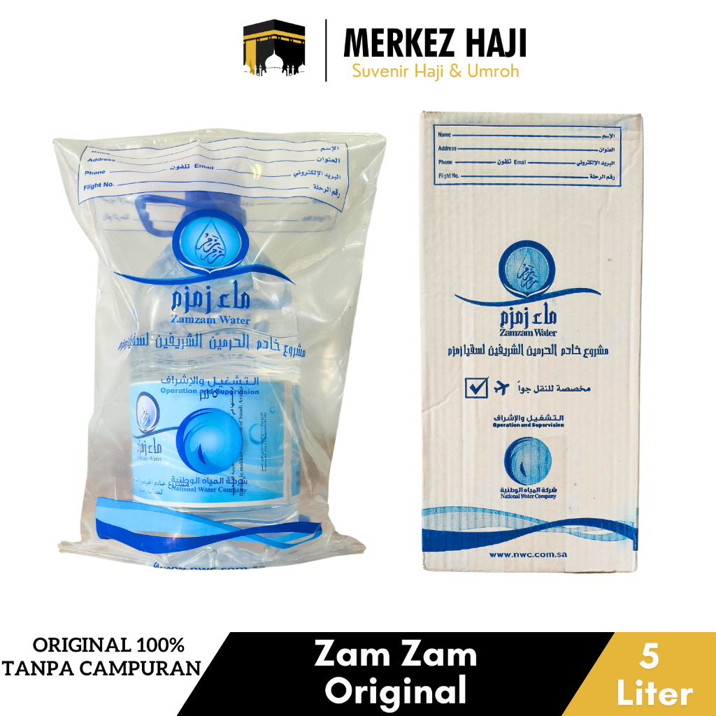 

Air Zamzam 5 Liter Barcode Original 100% | Zam Zam Asli Mekkah Tanpa Campuran | Oleh oleh Haji Umroh