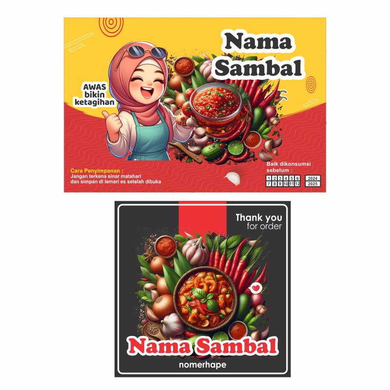 

Stiker makanan sambal - Stiker makanan pedas