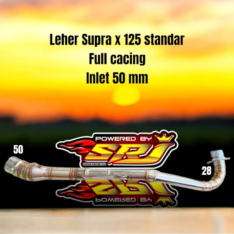 (1kg 2pcs) Leher Knalpot racing bebek full cacing inlet 50 mm blade karisma supra x 125 revo fit fi 