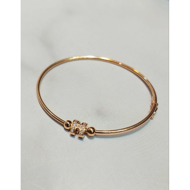 Gelang Emas Kaku Oval Zircon 2.82 Gram 16K 700