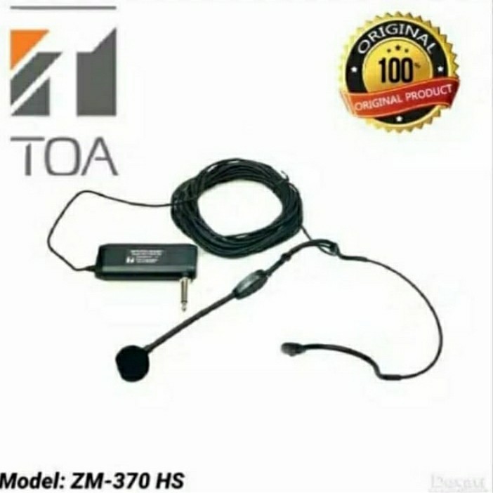 Mic Bando Imam Masjid Headset Toa ZM 370 Kabel Bando ZM370 Original