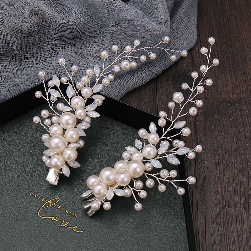 Hiasan Rambut Pernikahan 2pcs Jepit Korea Berlian Imitasi