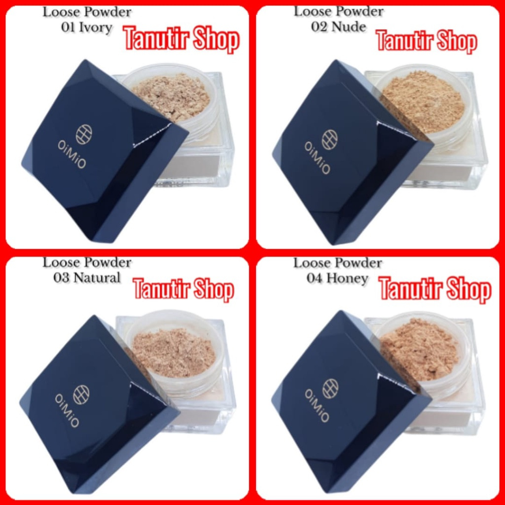 OIMIO Natural Finish Loose Powder [4 Shades] Bedak Tabur 12gr