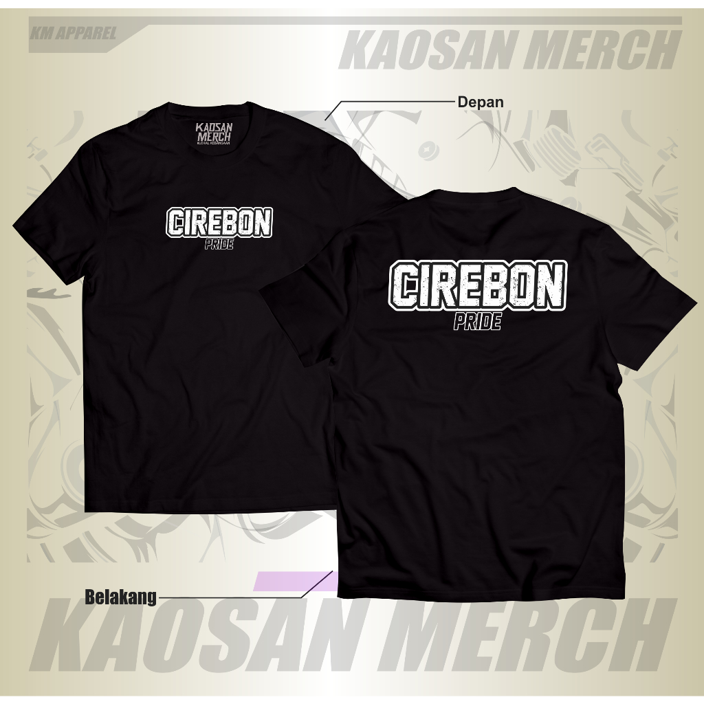Kaos Cirebon Tshirt Cirebon Pride  Printing DTF Premium 100% Cotton combed