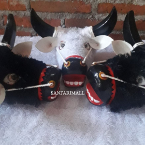 BANTENGAN BULU KOREA PUTIH FULL AKSESORIS GONDEL