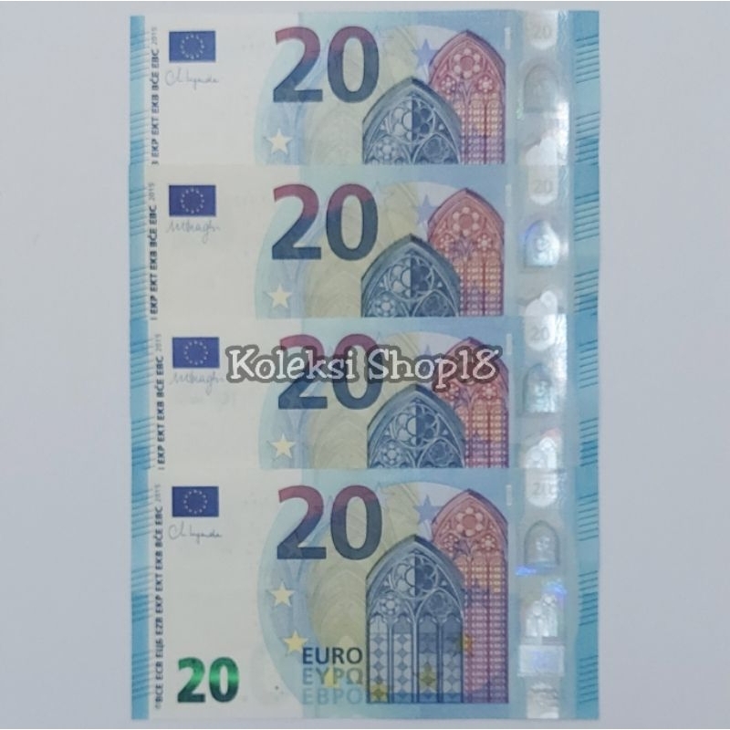 Koleksi Uang Asing Euro Eropa Pecahan 20 Euro