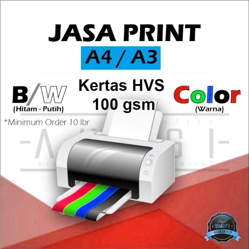 

JASA PRINT Kertas HVS 100 Gsm