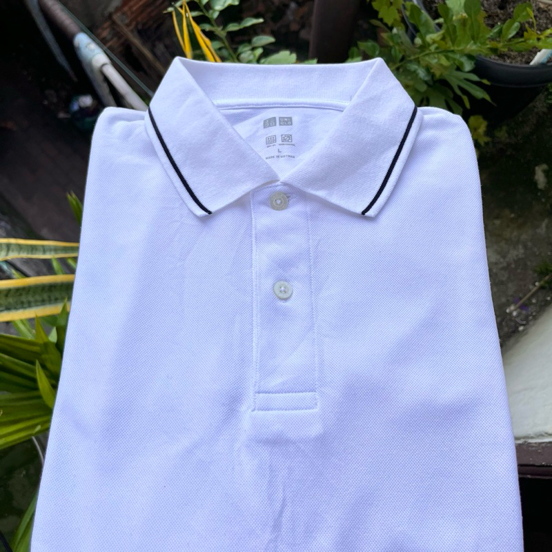 Polo Shirt UNIQLO List Odor Control White (L)