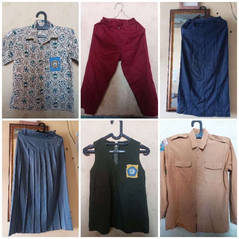 Seragam sekolah TK, SD,SMP,SMA. batik sekolah preloved