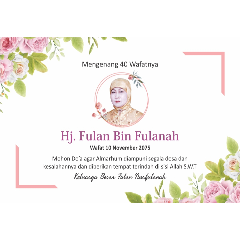 

Cetak Kartu/Stiker Belasungkawa & Tahlil Mengenang 40/100/1000 Hari Wafatnya, Bisa Riquest Custom Desain