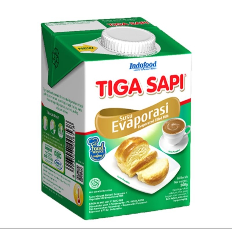 

Indofood tiga sapi susu evaporasi 500 gram