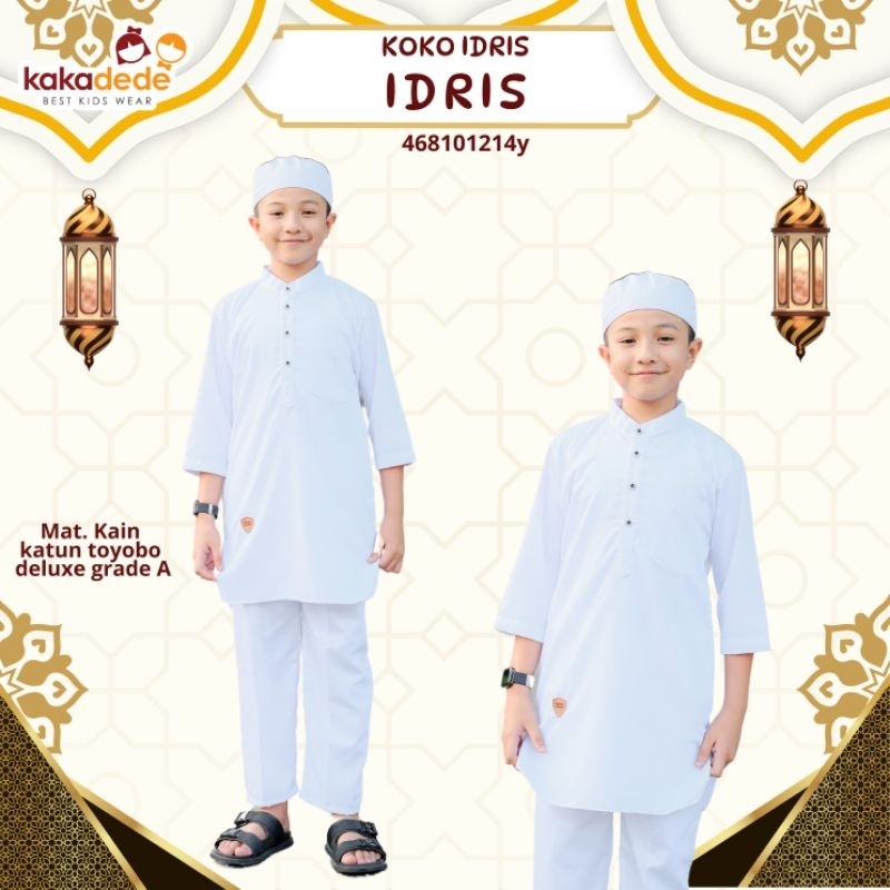SET KOKO IDRIS KAKADEDE / SET KOKO PUTIH IDRIS KAKADEDE / SET KURTA PUTIH IDRIS KAKADEDE