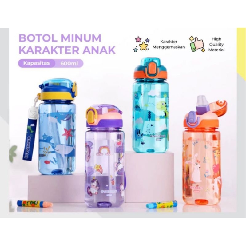 BOTOL MINUM KARAKTER ANAK 600 ML