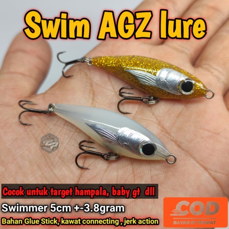 Swimmer Glue Stick / Swim Bait / Sinking Pencil / Umpan Casting Hampala Baby GT