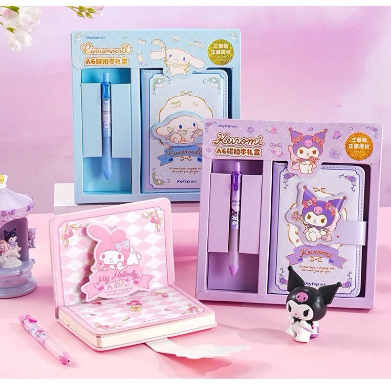 

[ BATAM ] COD RS SANRIO Joytop Gift Set Magnet Notebook 2 in 1 Paket Buku Tulis Cinnamoroll Kuromi Melody
