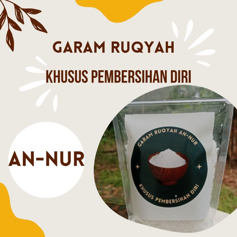 

{Terlaris Kemasan 500gr} garam ruqyah An-Nur khusus pembersihan diri