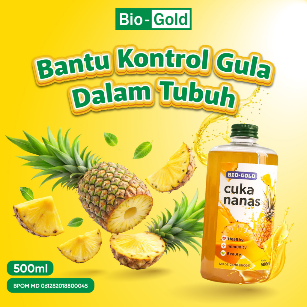 

Bio Gold Cuka Nanas Fermentasi Alami Turunkan Kadar Gula Darah Tinggi 100% 500 ml